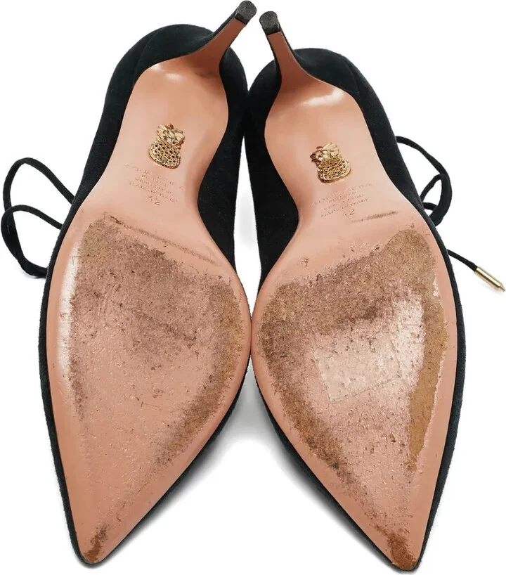Pre-Owned 80mm Suede Pumps - Image 5
