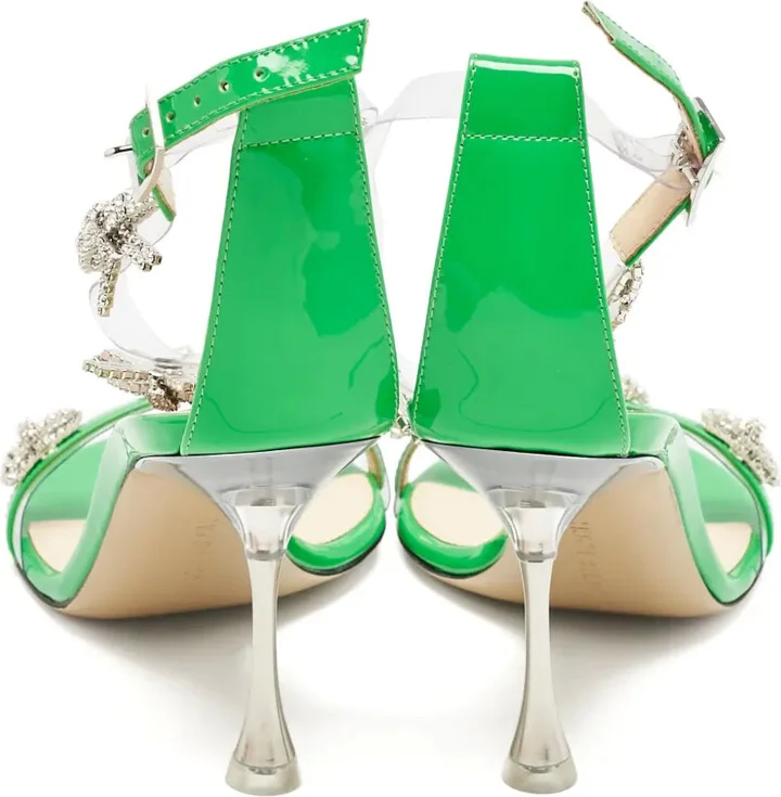 pre-owned 85mm Crystal Bow embellished sandals - Image 3