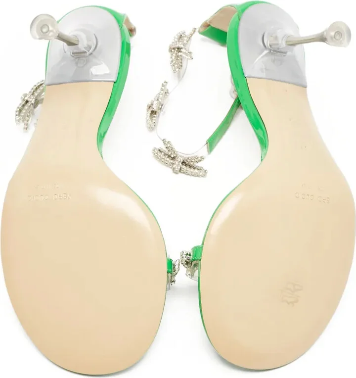 pre-owned 85mm Crystal Bow embellished sandals - Image 4