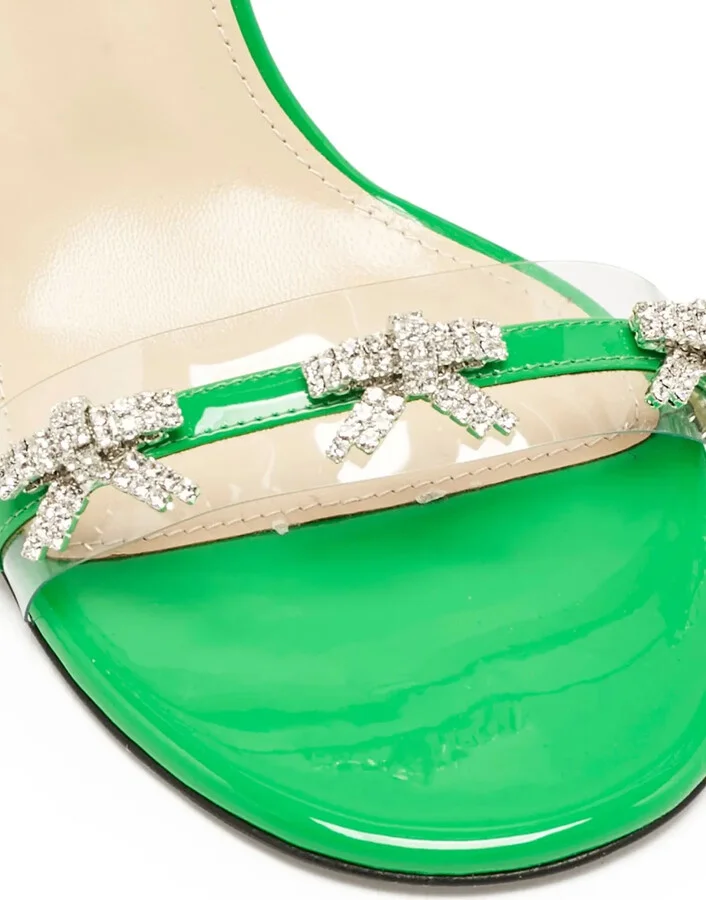 pre-owned 85mm Crystal Bow embellished sandals - Image 5