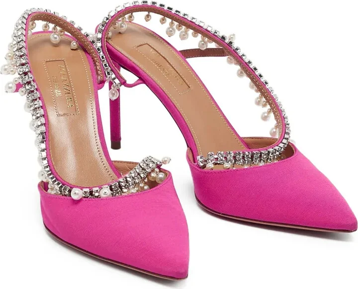 pre-owned 85mm Exquisite slingback pumps - Image 2