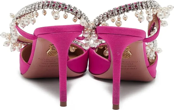 pre-owned 85mm Exquisite slingback pumps - Image 3