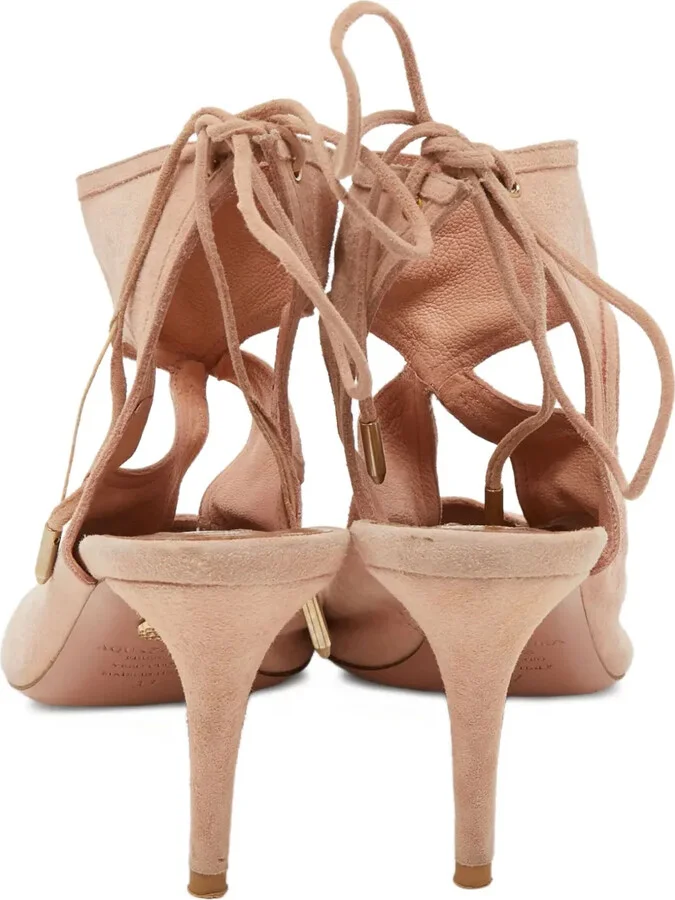 Pre-Owned 85mm Suede Sandals - Image 4