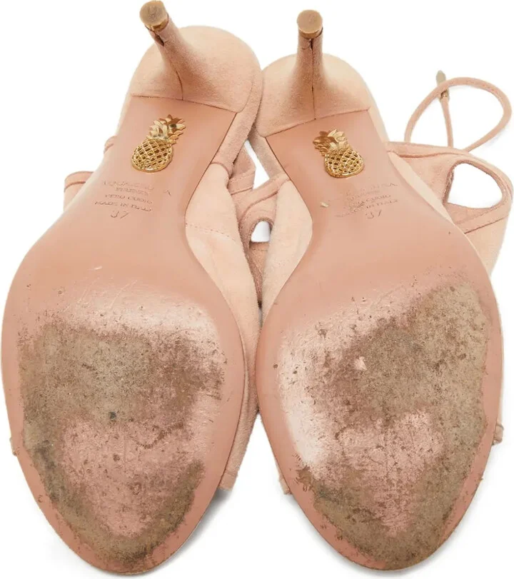 Pre-Owned 85mm Suede Sandals - Image 5