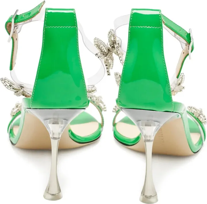 pre-owned 90m Crystal Bow embellished sandals - Image 3