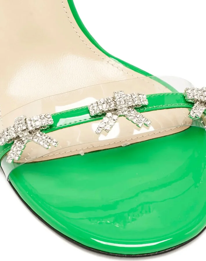 pre-owned 90m Crystal Bow embellished sandals - Image 5