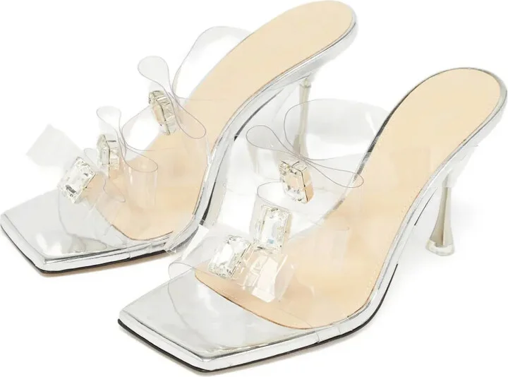 Pre-Owned 90mm Clear-Straps Sandals - Image 2