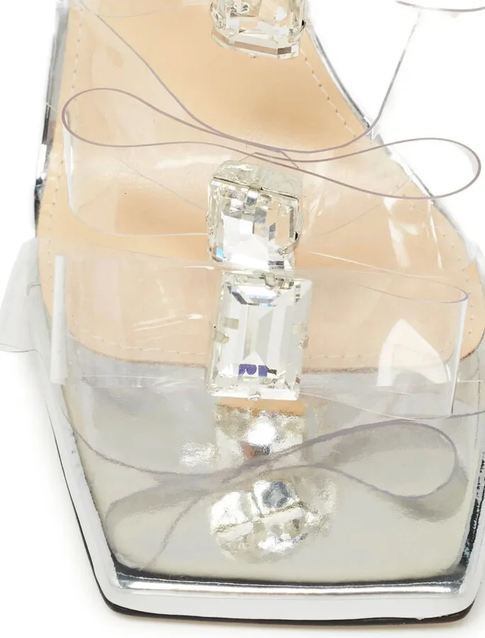 Pre-Owned 90mm Clear-Straps Sandals - Image 5