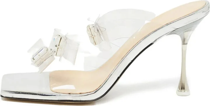 Pre-Owned 90mm Clear-Straps Sandals
