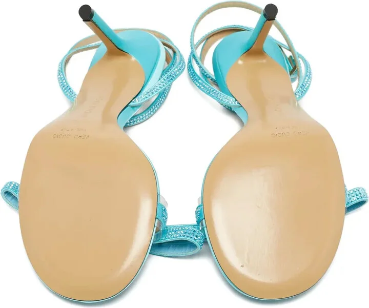Pre-Owned 90mm Crystal Bow Sandals - Image 3