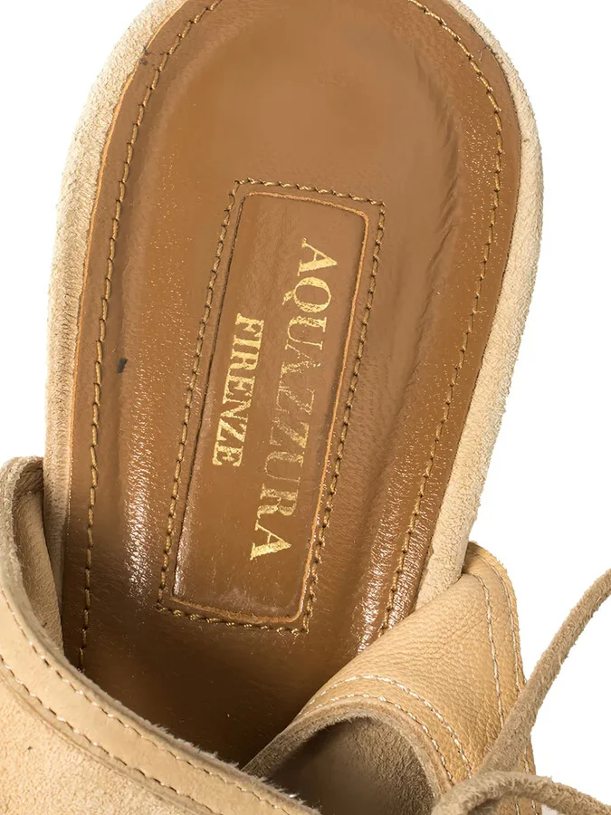 Pre-Owned 90mm Cut-Out Wedge Sandals - Image 4