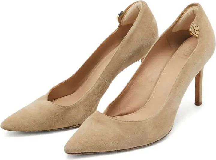 pre-owned 90mm Elizabeth pointed-toe suede pumps - Image 2