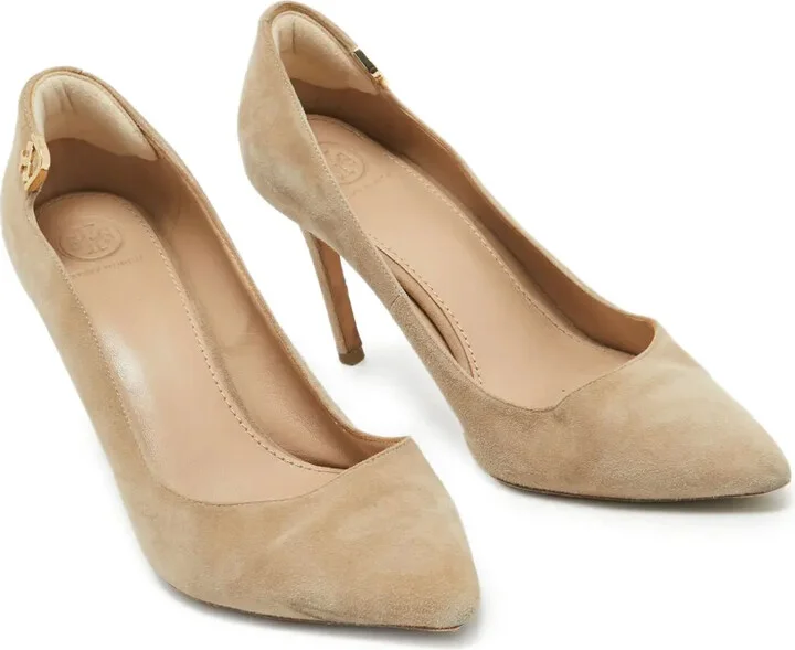 pre-owned 90mm Elizabeth pointed-toe suede pumps - Image 3