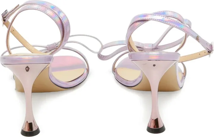Pre-Owned 90mm Iridescent Sandals - Image 3