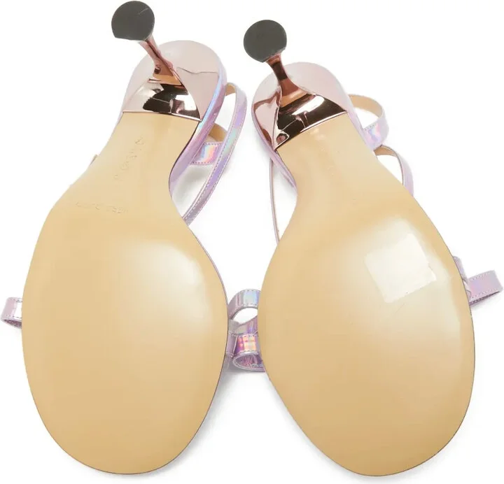 Pre-Owned 90mm Iridescent Sandals - Image 4