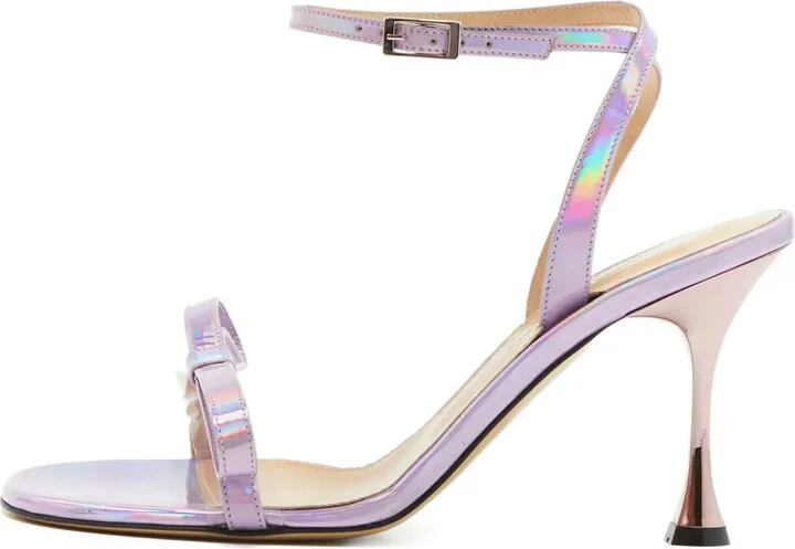 Pre-Owned 90mm Iridescent Sandals