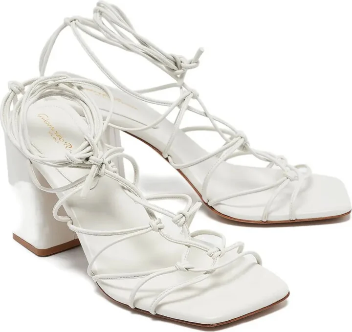 Pre-Owned 90mm Knotted Leather Sandals - Image 2