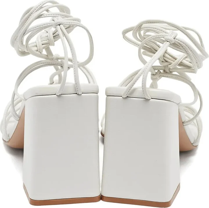 Pre-Owned 90mm Knotted Leather Sandals - Image 3