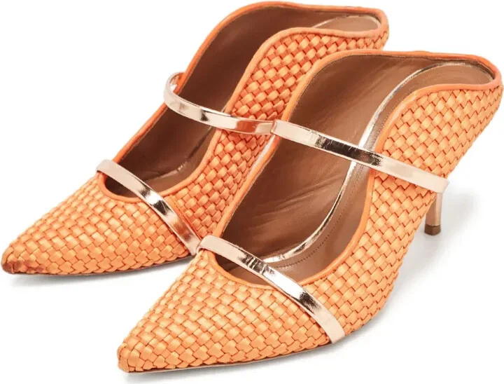 pre-owned 90mm Maureen woven pointed-toe mules - Image 2