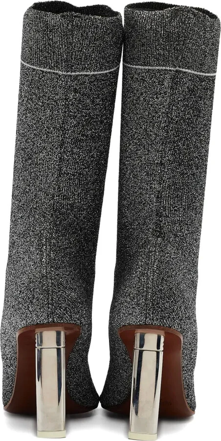 Pre-Owned 90mm Metallic Sock Boots - Image 3