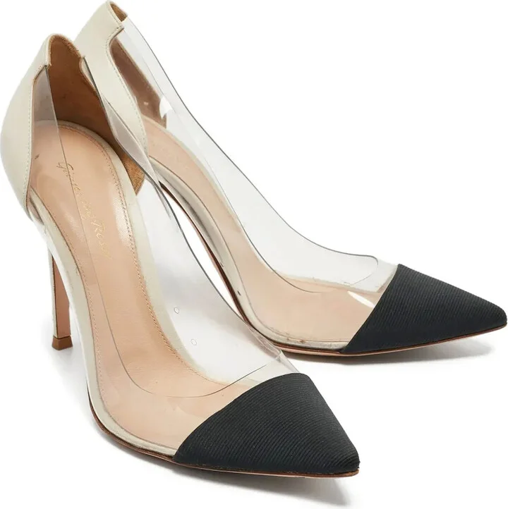 pre-owned 90mm Plexi pointed-toe pumps - Image 2