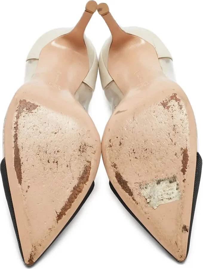 pre-owned 90mm Plexi pointed-toe pumps - Image 5