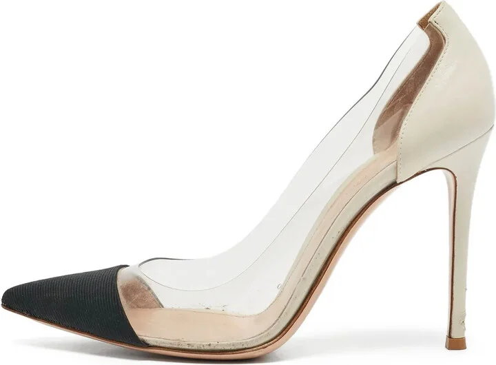 pre-owned 90mm Plexi pointed-toe pumps