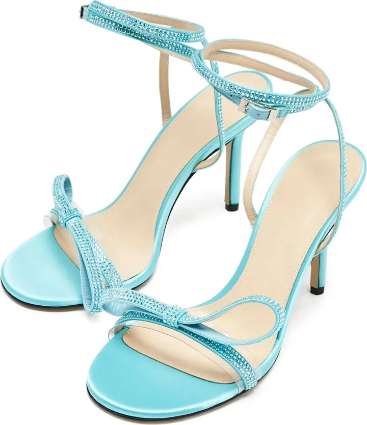 Pre-Owned 90mm Rhinestone-Embellished Strappy Sandals - Image 3