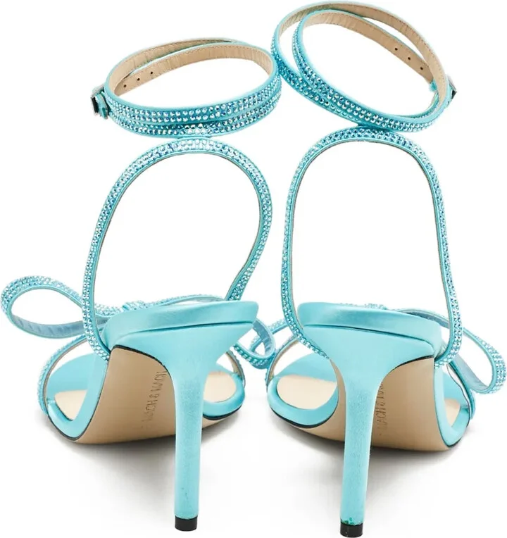 Pre-Owned 90mm Rhinestone-Embellished Strappy Sandals - Image 4