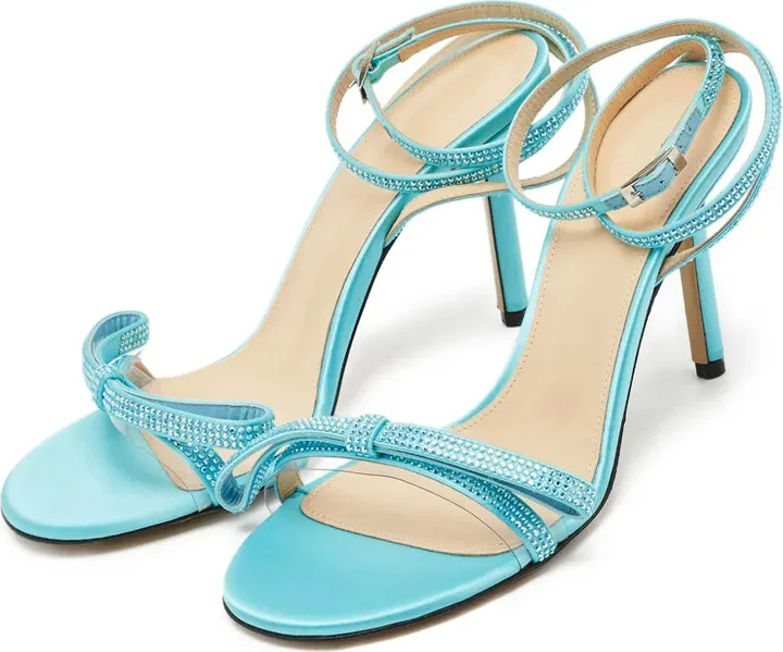 Pre-Owned 90mm Strappy Embellished Sandals - Image 2