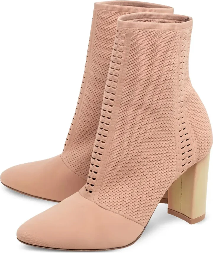 pre-owned 90mm Thurlow perforated ankle boots - Image 2