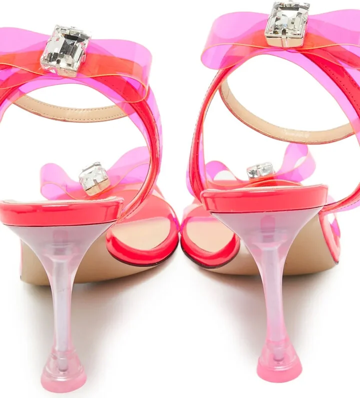Pre-Owned 90mm Translucent-Strap Sandals - Image 3