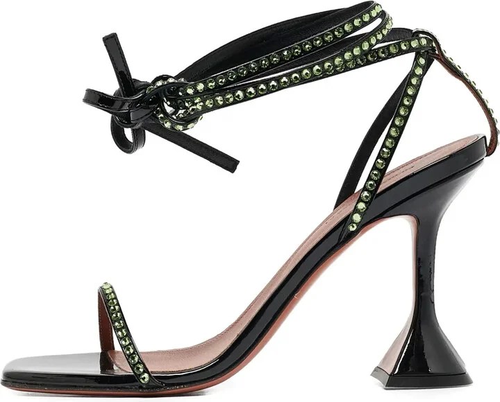 Pre-owned 95mm crystal-embellished sandals