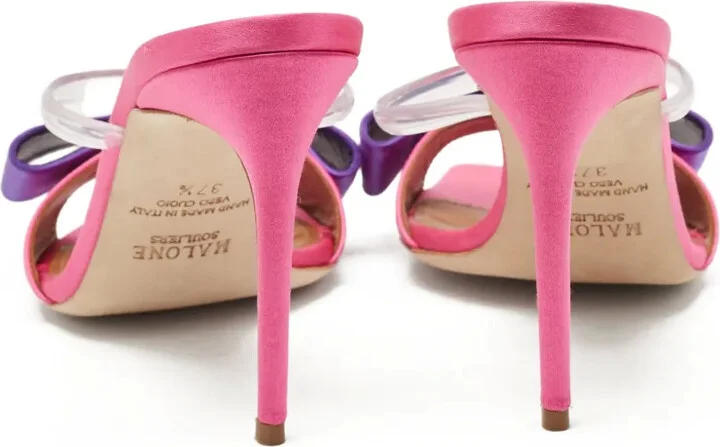 pre-owned 95mm Emily satin bow-detail sandals - Image 3