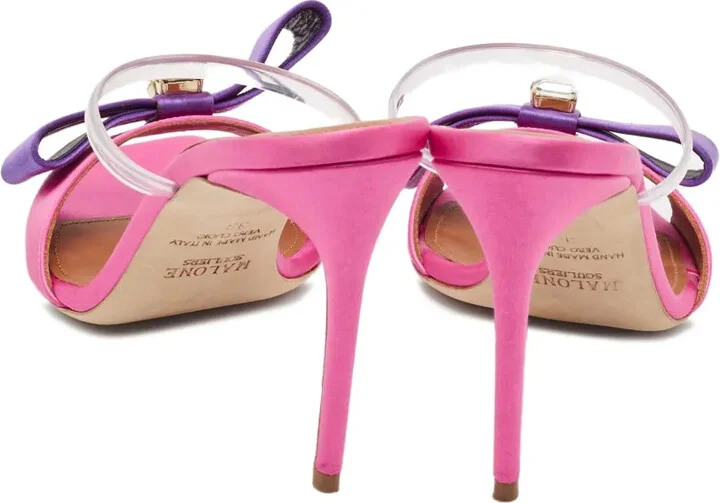 pre-owned 95mm Emily satin bow-embellished sandals - Image 3