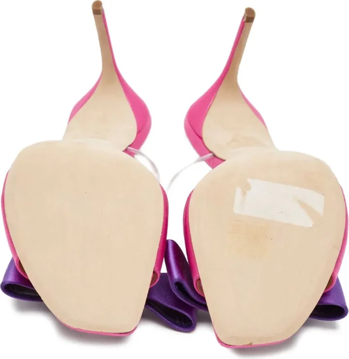 pre-owned 95mm Emily satin bow-embellished sandals - Image 5