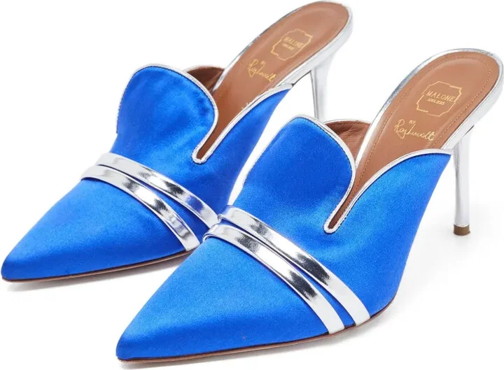 pre-owned 95mm Hayley pointed-toe satin mules - Image 2