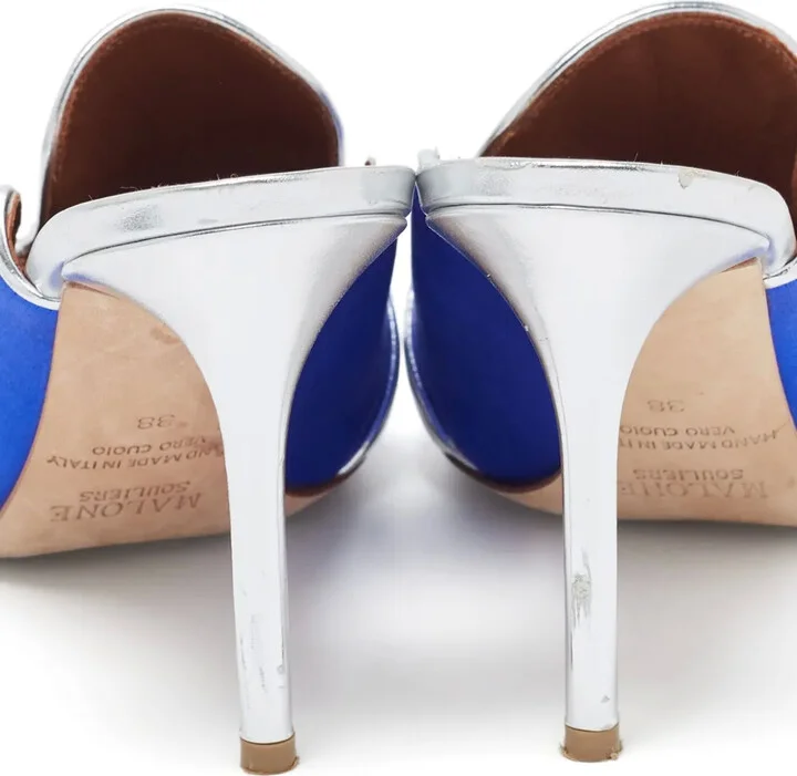 pre-owned 95mm Hayley pointed-toe satin mules - Image 3