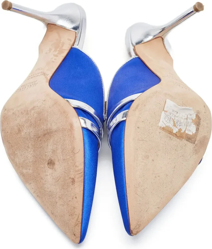 pre-owned 95mm Hayley pointed-toe satin mules - Image 4