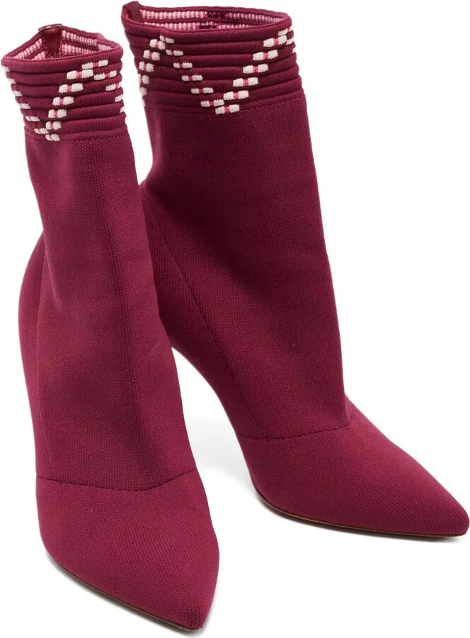 Pre-owned 95mm knitted boots - Image 2