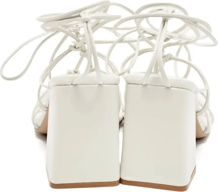 Pre-Owned 95mm Knotted Leather Sandals - Image 4
