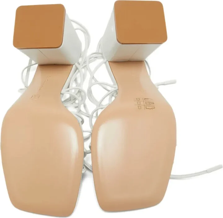 Pre-Owned 95mm Knotted Leather Sandals - Image 5