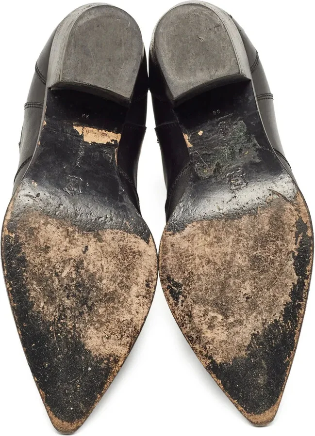 Pre-owned 95mm leather boots - Image 2