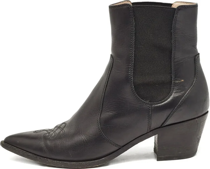 Pre-owned 95mm leather boots