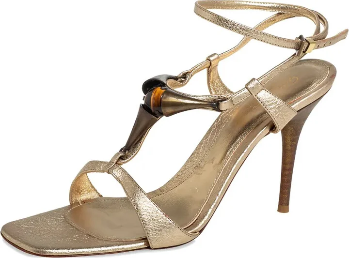 Pre-Owned 95mm Leather Sandals - Image 2