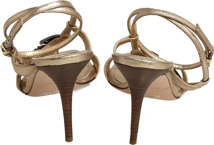 Pre-Owned 95mm Leather Sandals - Image 4