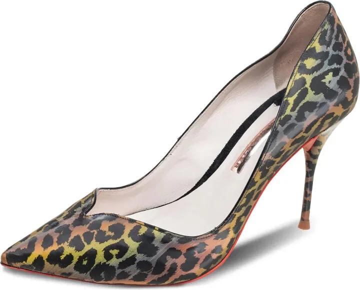 Pre-Owned 95mm Leopard-Print Pumps - Image 2