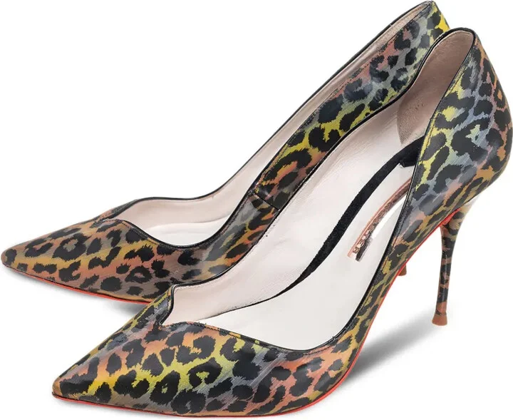Pre-Owned 95mm Leopard-Print Pumps - Image 3