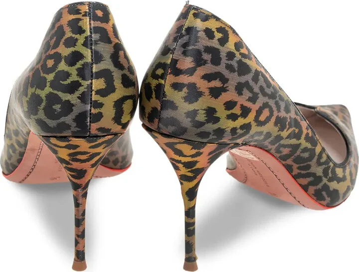 Pre-Owned 95mm Leopard-Print Pumps - Image 4