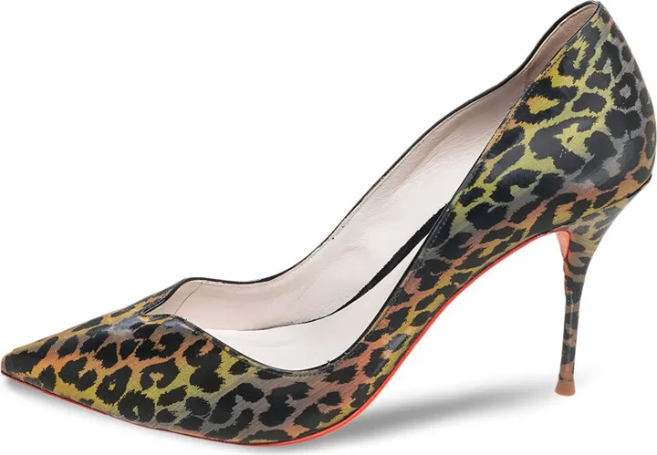Pre-Owned 95mm Leopard-Print Pumps